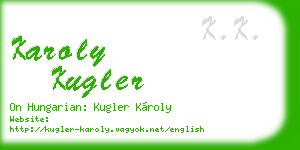 karoly kugler business card